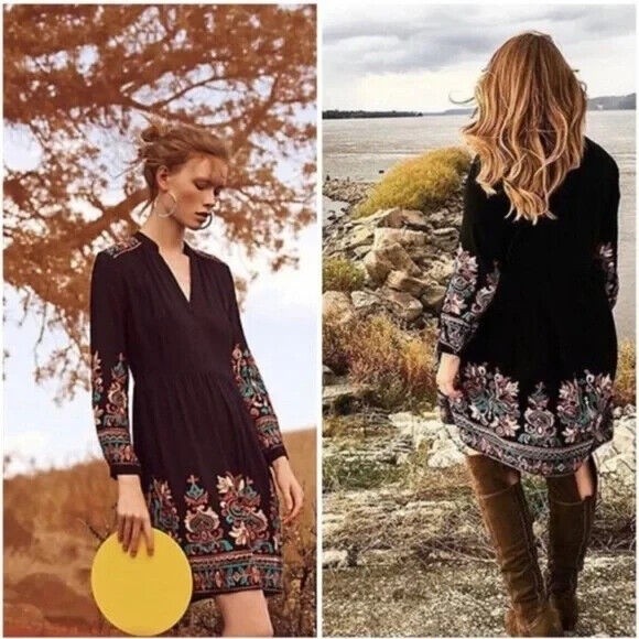 Anthropologie Dresses & Skirts - Anthropologie Floreat Avery SMALL Embroidered Boho Dress As Seen On TV